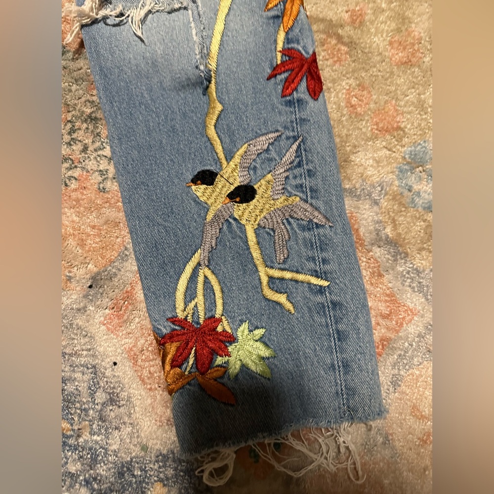 Zara Embroidered Jeans - Picture 6 of 10